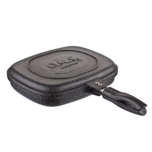 OMS Rectangular Double Sided Grill 32x26x7.5cm Black