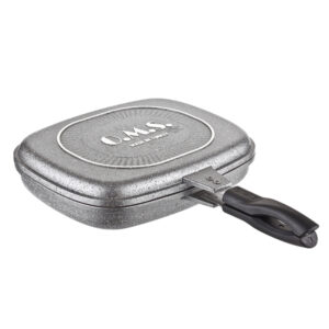 OMS Rectangular Double Sided Grill 32x26x7.5cm Grey