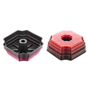OMS Granite Square Cake Mold 22cm Red