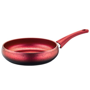 OMS Granite Frying Pan 26cm Ball Shape Red