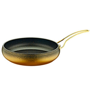 OMS Granite Frying Pan Ball Model Black-Gold 26x7cm