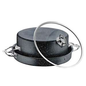 OMS Granite Maqloubah Cooking Pot 3 pcs Black 28cm