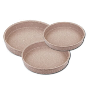 OMS Granite Round Oven Tray Set of 3 Brown