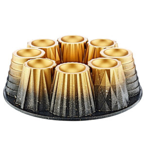 OMS Granite Muffin & Cup Cake Mould Gold Die-Cast 26cm
