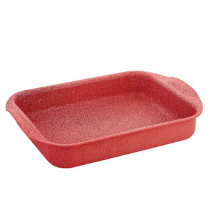 OMS Non-Stick Granite Rectangular Oven Tray 29x25cm Red