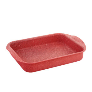 OMS Non-Stick Granite Rectangular Oven Tray 35x27cm Red