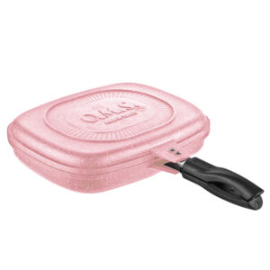 OMS Rectangular Double Sided Grill 32x26x7.5cm Pink
