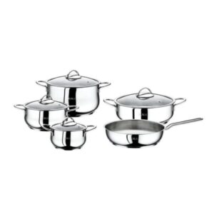 OMS Stainless Steel Cookware Set 9 Pcs
