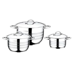 OMS Stainless Steel Cookware Set of 6