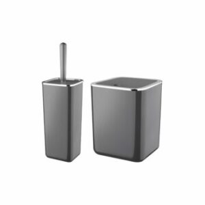 Okyanus Square Bathroom Set 2 of pcs Grey/Chrome