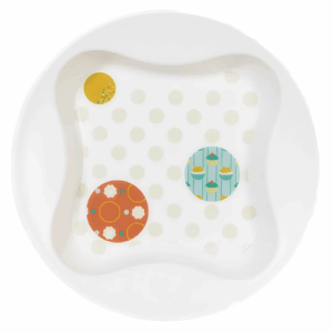 bebeconfort Melamine Deep Plate Geometric Sensitive