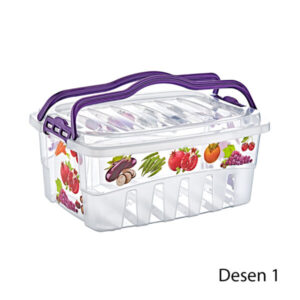 Plast Art Decorated Picnic Basket 5 Ltr