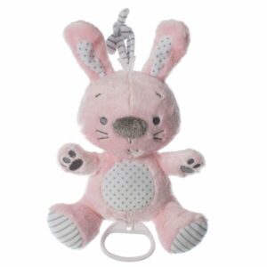 Playgro Musical Pullstring Bunny Pink