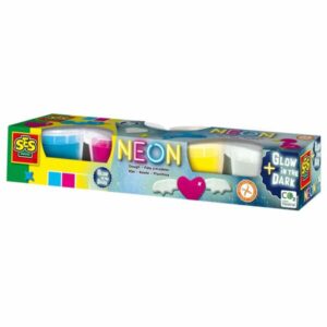 SES Creative Neon & Glow In The Dark Dough 4 PCs x 90Gm