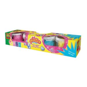 SES Super Glitter Clay Dough Set of 4 (90g) Multi-Colors