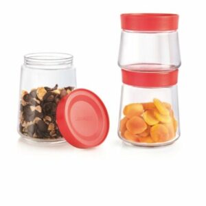 Luminarc Swing Jar Set of 3Pcs with Red Lid