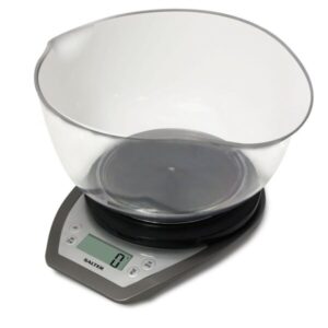 Salter Electronic Kitchen Scale with Dual Pour Mixing Bowl