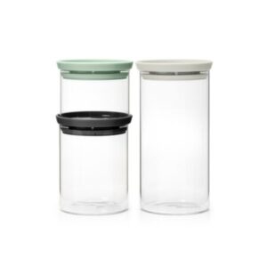 Brabantia Stackable Glass Jar Set of 3pcs