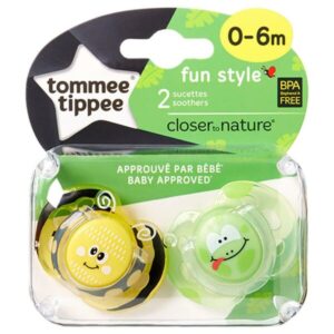 Tommee Tippee Fun Soother 0-6 M 2 Pcs
