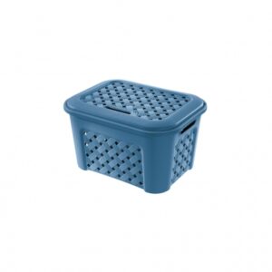 Tontarelli Laundry Rattan Basket with Lid 23.6L (Assorted Colors)