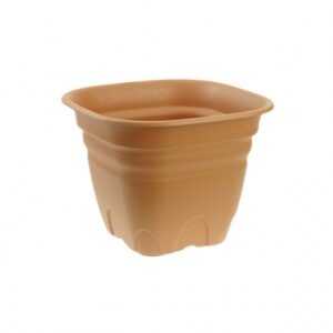 Tontarelli Tullipan Square Pot 30cm with hole, 29.8×29.8xh22.6cm (Assorted Colors)