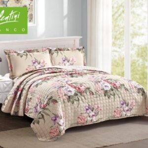 Valentini King Printed Flannel Bedspread With Bedsheet 4 pcs -TR-3110