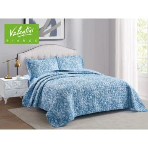 Valentini Twin Printed Flannel Bedspread With Bedsheet 3 pcs-TR-3116-2