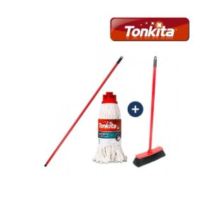 Set Broom 30 Cm with Mop 180g with Handle