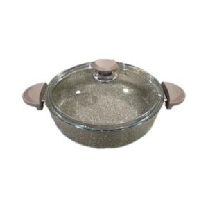 OMS Granite Low Casserole 28x8cm Brown