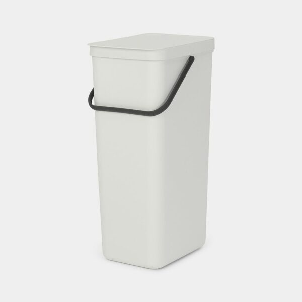 Brabantia Sort & Go Waste Bin, 40L, Light Grey - Image 2