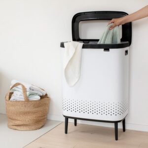 Brabantia Bo Laundry Bin, 2 x 45 Litre White