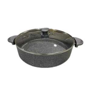 OMS Granite Low Casserole 35×9.5cm Grey