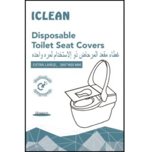 iClean Toilet Seat Cover 10 Pcs (Travel Pack Size: 11×7 cm)