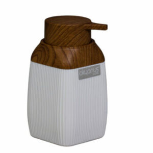 Okyanus Stripe Soap Dispenser White Wooden
