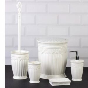 Okyanus Sultan Bathroom Set (5 pcs) White