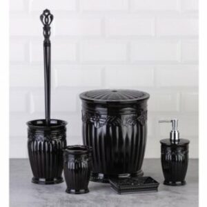 Okyanus Sultan Bathroom Set (5 pcs) Black