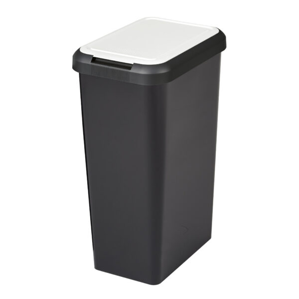Tontarelli Touch & Lift Black / White Dustbin 10 LT